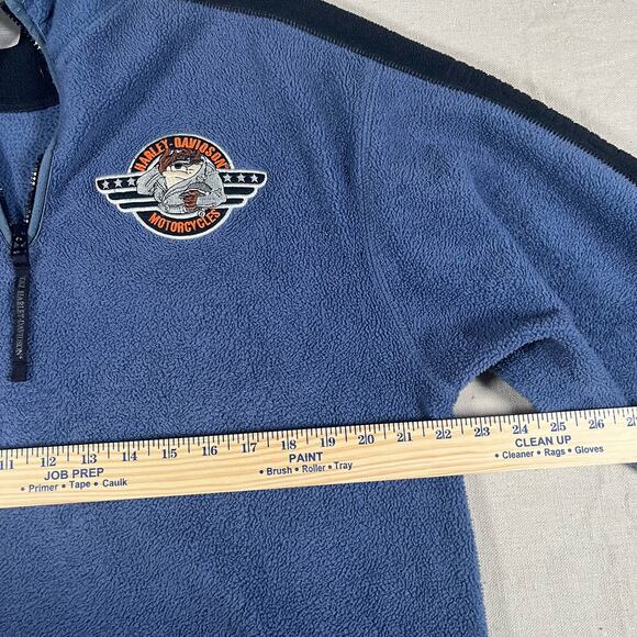 Warner Bros. Harley-Davidson Tasmanian Devil Blue Medium Fleece - Picture 3 of 8